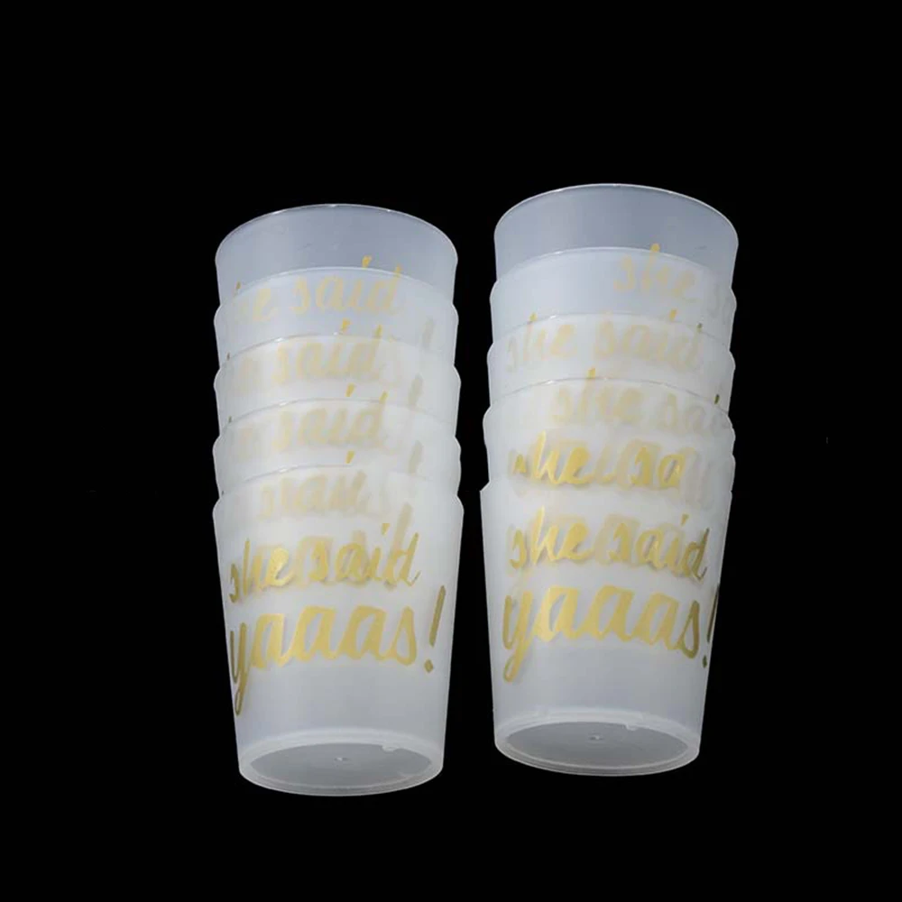 6 шт сказала Yaaas чашек Свадебные Обручение вечерние свадебный душ с надписью