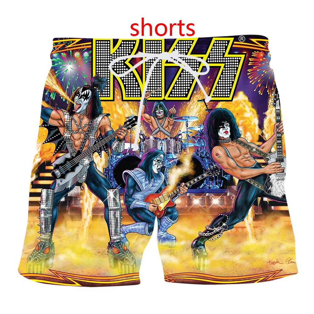 Толстовка с 3D-принтом kiss band рок-коллаж футболка свитшот штаны Мужской Забавный