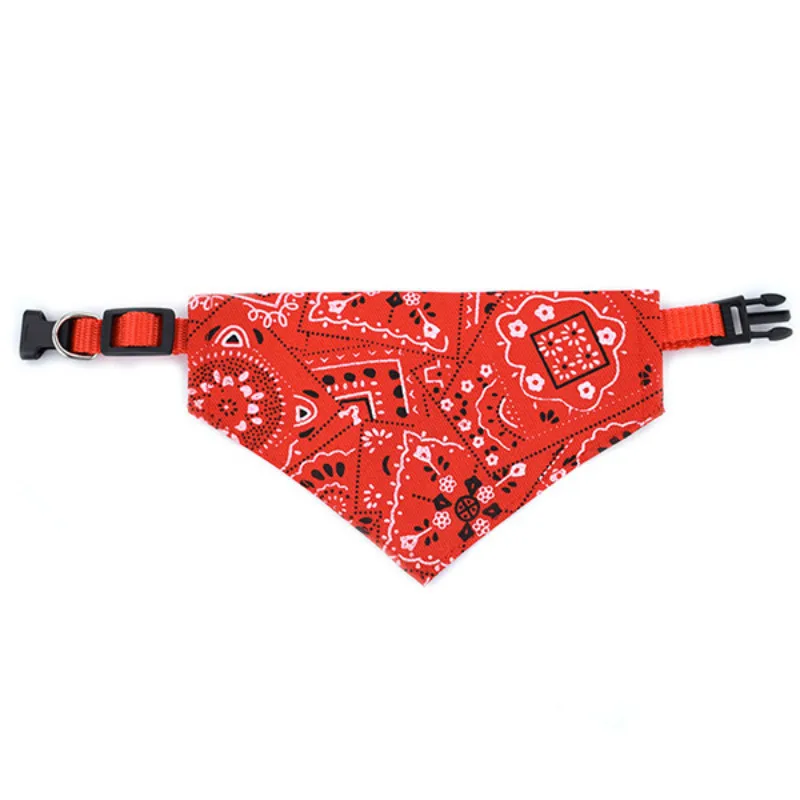 

Pet Dog Cat Saliva Towel Four Seasons General Fashion Printing Dog Collar Cat Collar Small Medium Pet Supplies Puppy Accessories