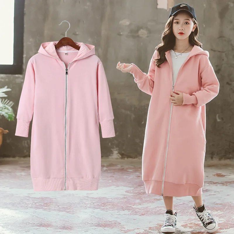 

Cute Applique Spring Autumn Tops Loose Hoodies Girls Sweatshirts Jacket Coat Kids Overcoat Outwear Teenager High Quality