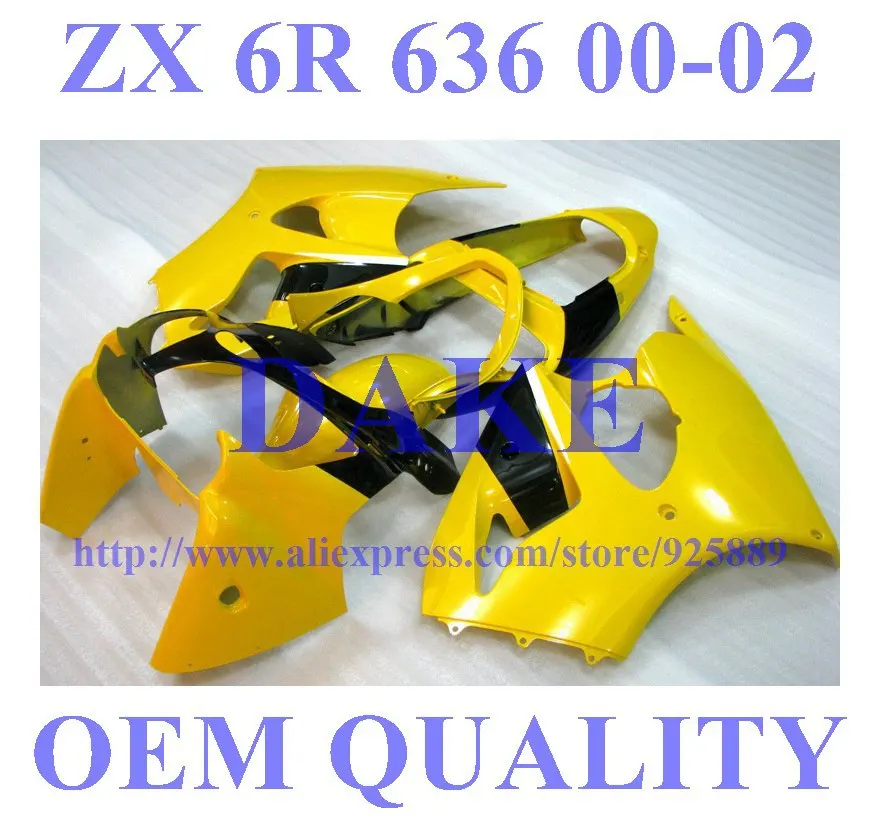 

Yellow Black Fairings FOR ZX 6R 636 00 01 02 Tim ZX6R 2000 2001 2002 ZX 6R 00 01 02 Fairing Kit Zll9