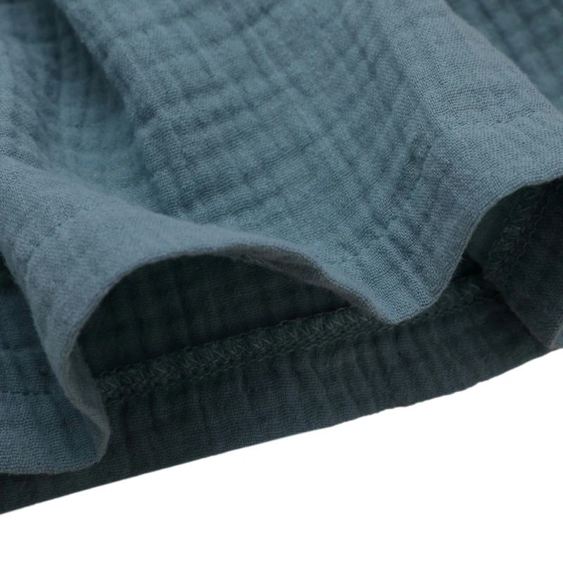 Хлопковое однотонное платье для девочек с длинным рукавом оборками белого