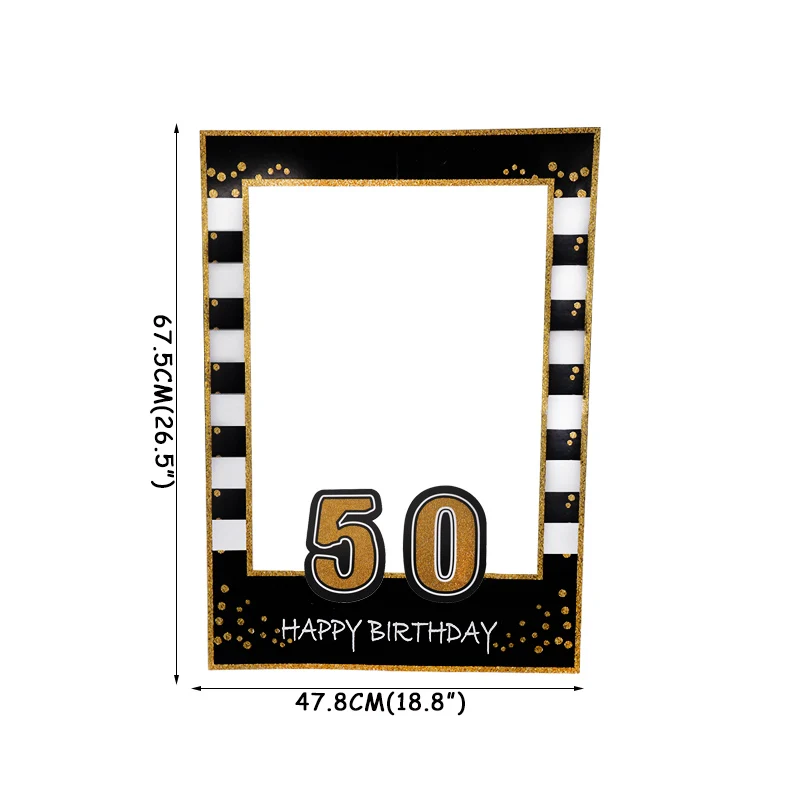 Birthday Photo Booth Props for 1st, 21st, 30th, 40th, 50th, 60th Birthdays - Happy Birthday Party Decoration Photo Booth Frame - Baby Shower & Birthday Celebration Accessories image 4