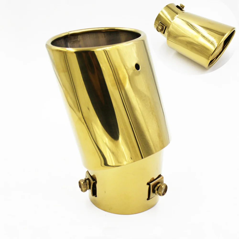 DSYCAR 1 шт. универсальная нержавеющая сталь жаропрочная Золотая Автомобильная