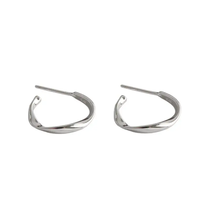 Золотые серьги-кольца из стерлингового серебра 925 пробы с золотым покрытием для