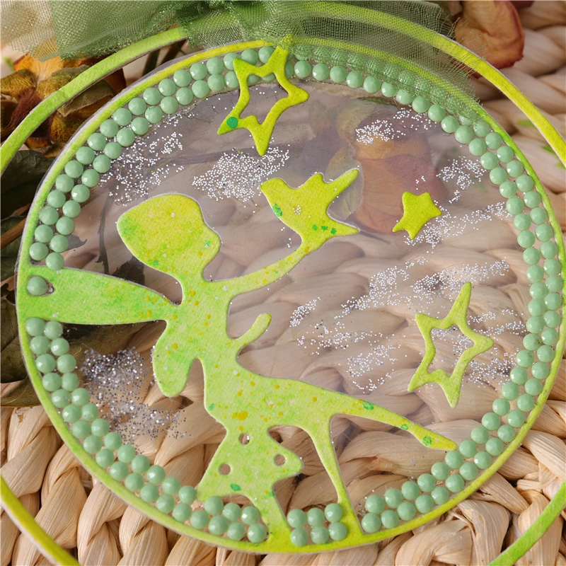 DiyArts эльфы умирает ангел круг металлический Трафаретный вырубной Штамп Новый 2020