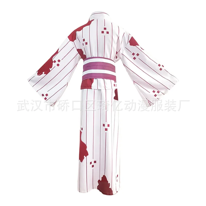 Аниме Demon Slayer Kimetsu no Yaiba Kamado Nezuko Косплей Костюм Хэллоуин ужас крови spltter белое