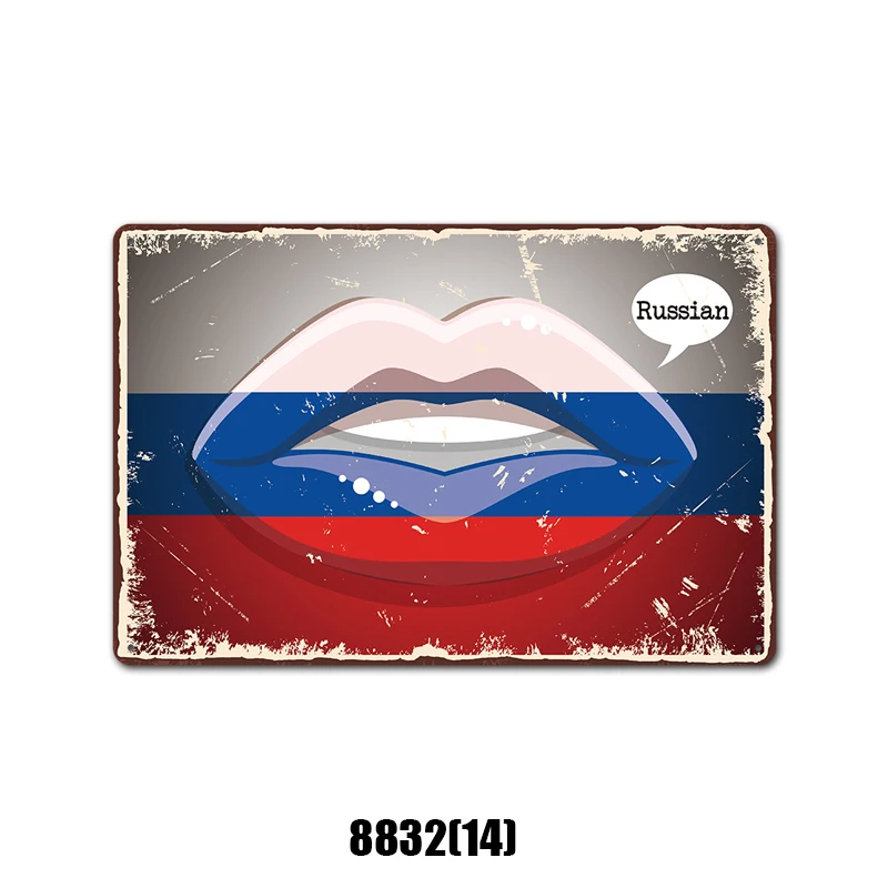 Винтажный постер с национальным флагом металлические знаки в стиле ретро