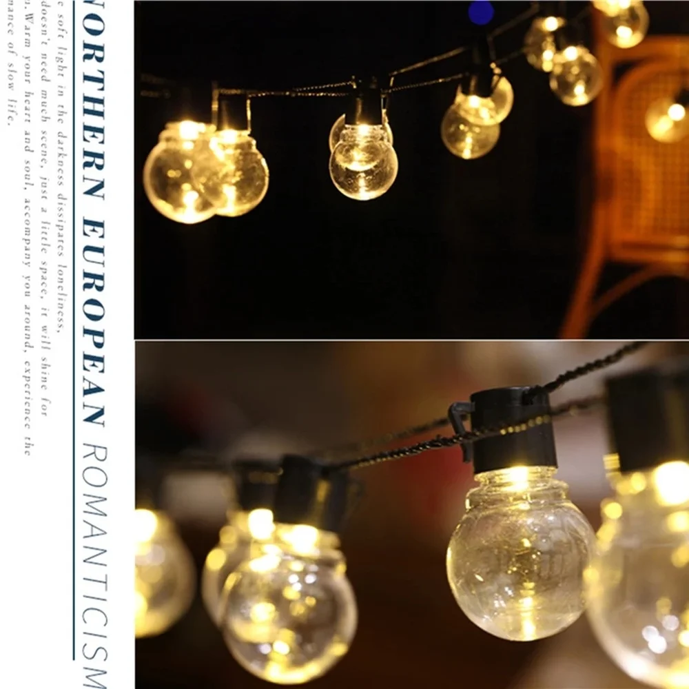 

LED Garden Lawn Lamp 5M 5M 220V 20/30 LED Globe Bulb String Lights Outdoor Patio Yard Landscape Wedding Christmas Decoration