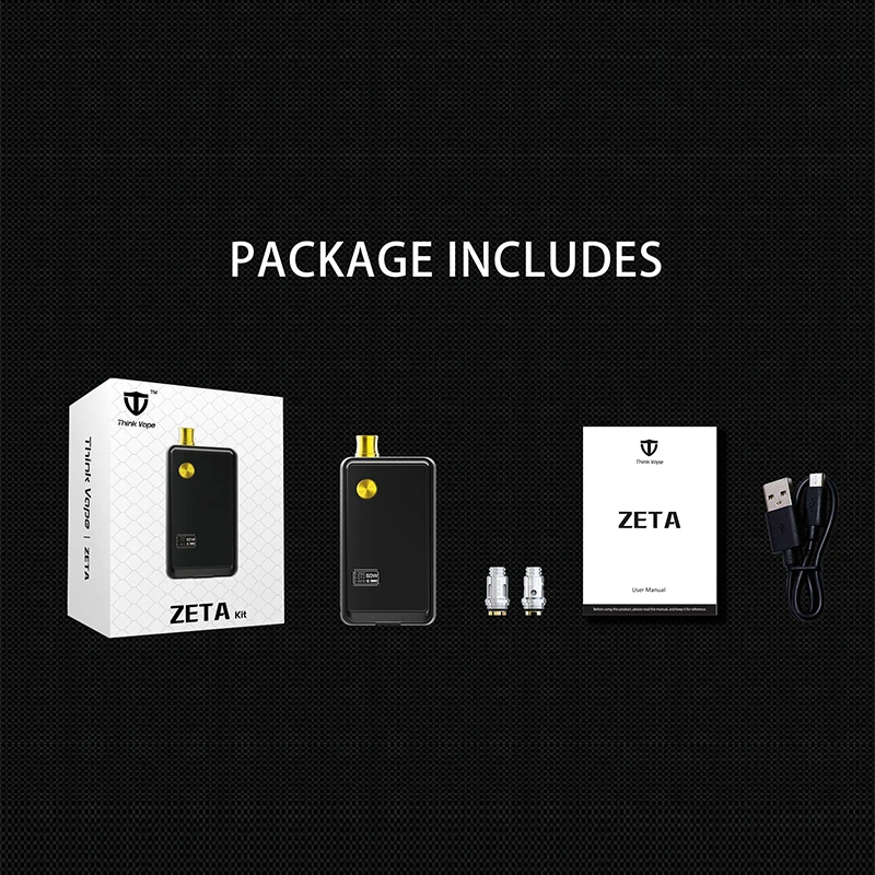 Портативный вейп комплект Think Vape ZETA RBA Pod 60 Вт DTL MTL с регулируемым потоком воздуха
