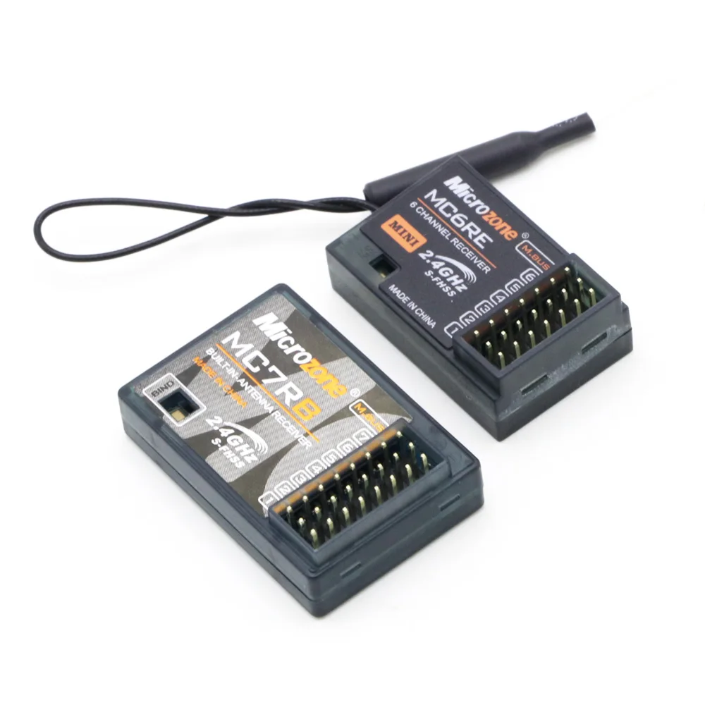 MicroZone MC6RE мини/MC7RB приемник 6CH для MC6C 2 4G контроллер передатчик радиоуправляемый