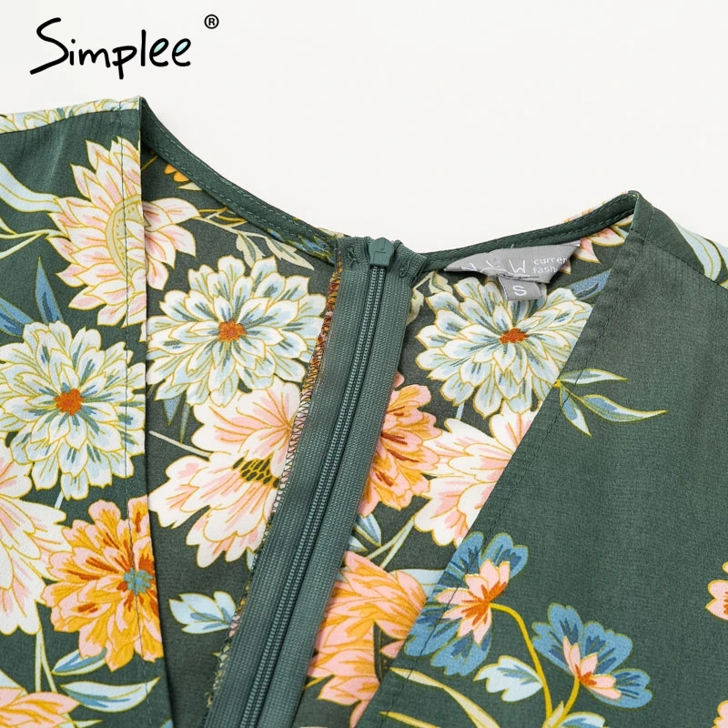 Женское летнее атласное платье Simplee с цветочным принтом элегантное пикантное