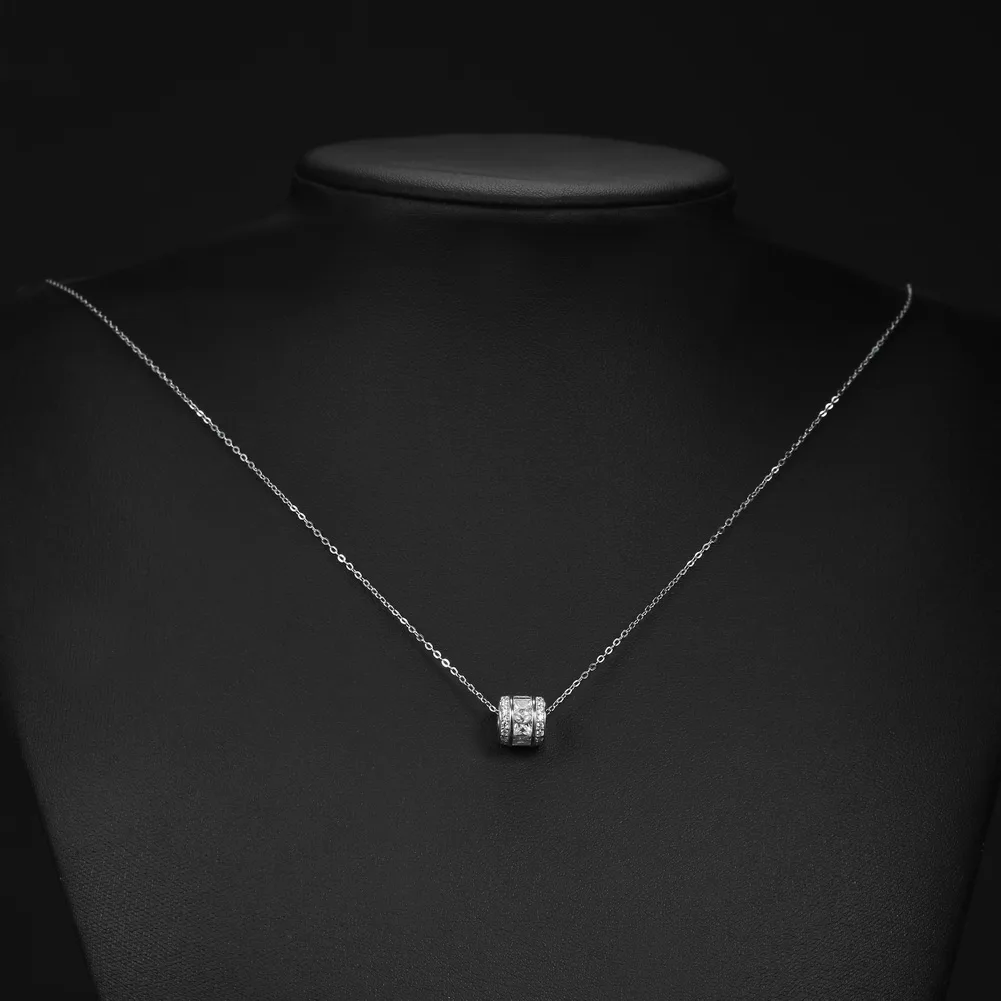 Длинное ожерелье TONGZHE с подвеской в виде энергетической чакры из стерлингового