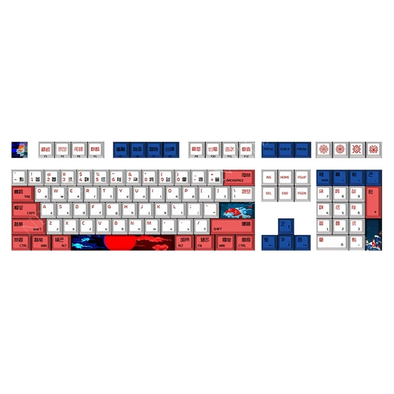 

134-Key PBT Keycaps Sublimation 61/64/87/96/104 Mechanical Keyboard 6.25X Cherry MX Keycaps