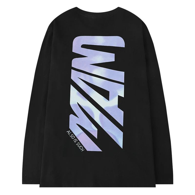 

Японский новый стиль хлопок мужская футболка уличная свободная Мода Хип-Хоп Мужская одежда Harajuku принт с длинным рукавом футболки