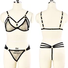 Комплект кружевных бюстгальтеров Rave BurningMan, клетка бондаж упряжь, в стиле Харадзюку