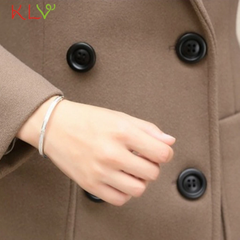 

Women Jacket Button Lapel Long Woollen Blend Coat Office Lady Work Fashion Winter Jacket Casual Outwear Plus Size Clothes 19Oct