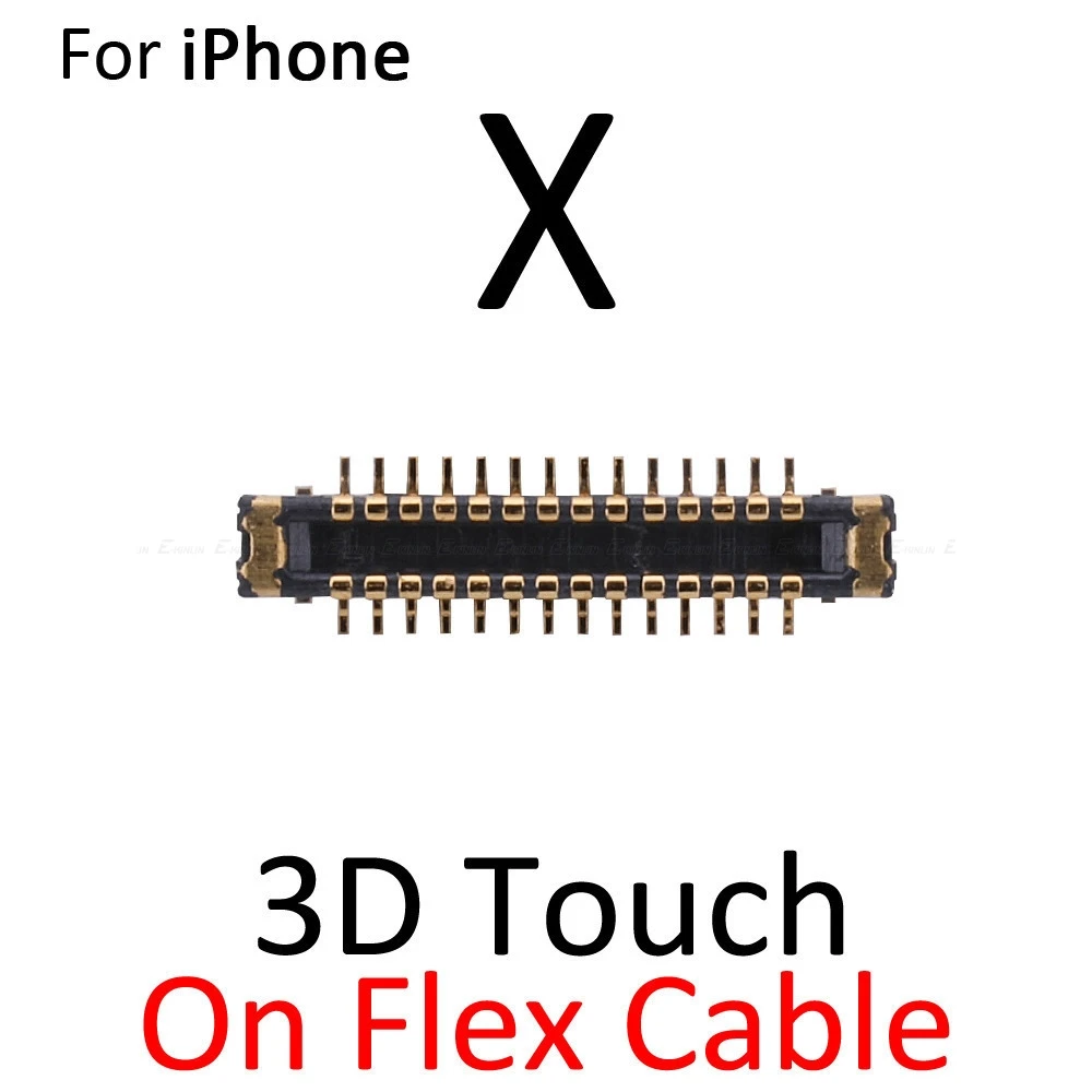 2pcs\lot Inline FPC Connector For iPhone X XR XS Max LCD Display 3D Touch Screen On Logic Motherboard Flex Cable Mian Board - купить по