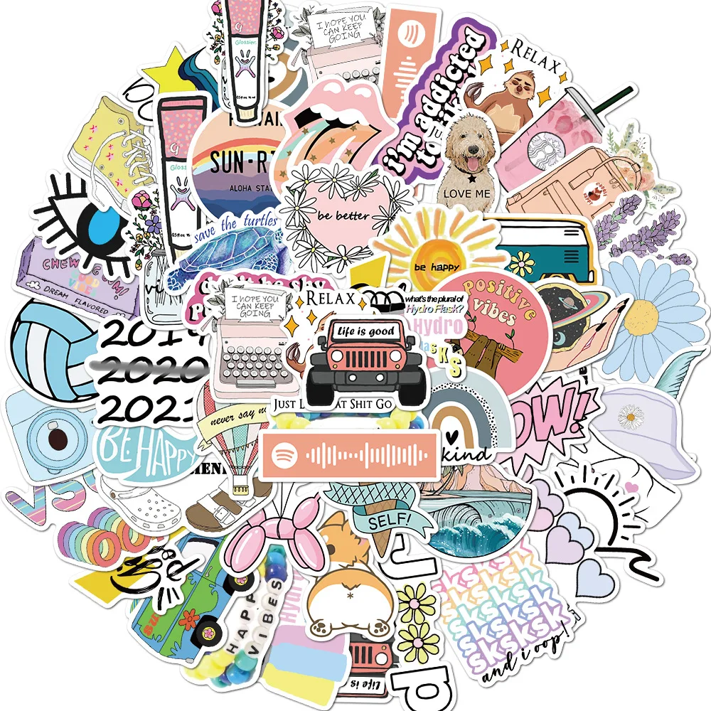 

10/50pcs INS Style Anime Sticker for Laptop Case Car Phone Skateboard Motorcycle Girl for Children Toys Cool Aesthetic Sticker
