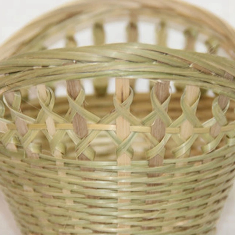 

Woven Ingot Basket Bamboo Woven Handicraft Home Decor Natural Environmental Protection Storage Basket Fruit Plate, 3PCS