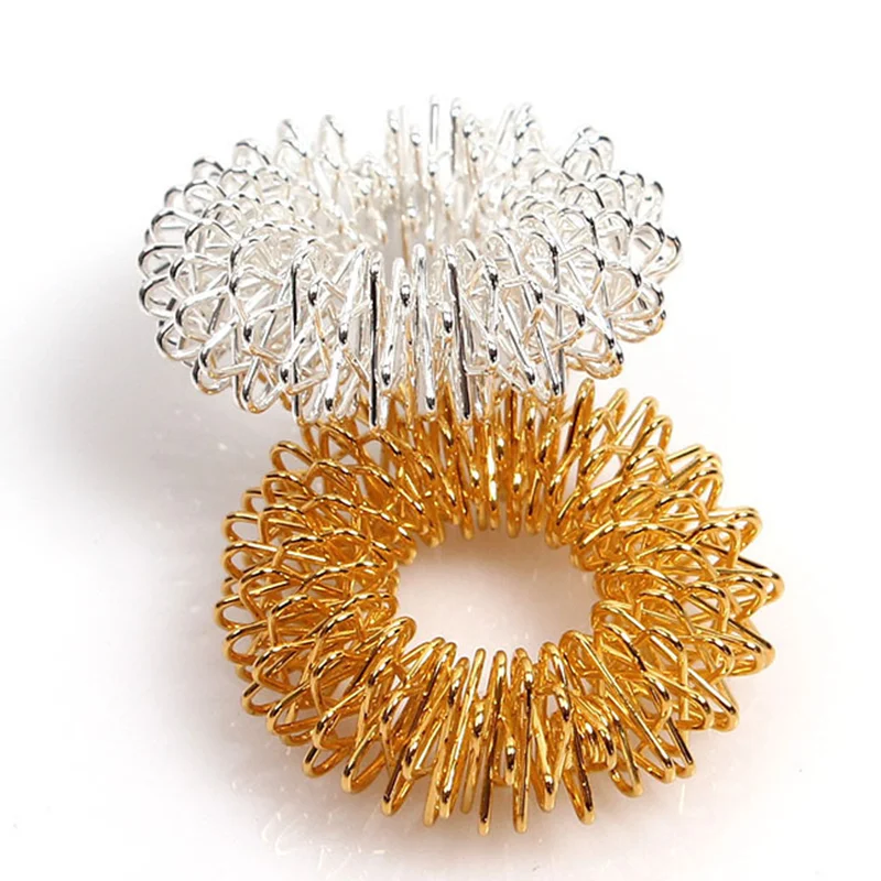 

10pcs Finger Ring Toys Stress Relief Sensory Spring Fingers Fidget Roller Toys Kids Adults Finger Acupressure Massage Roller