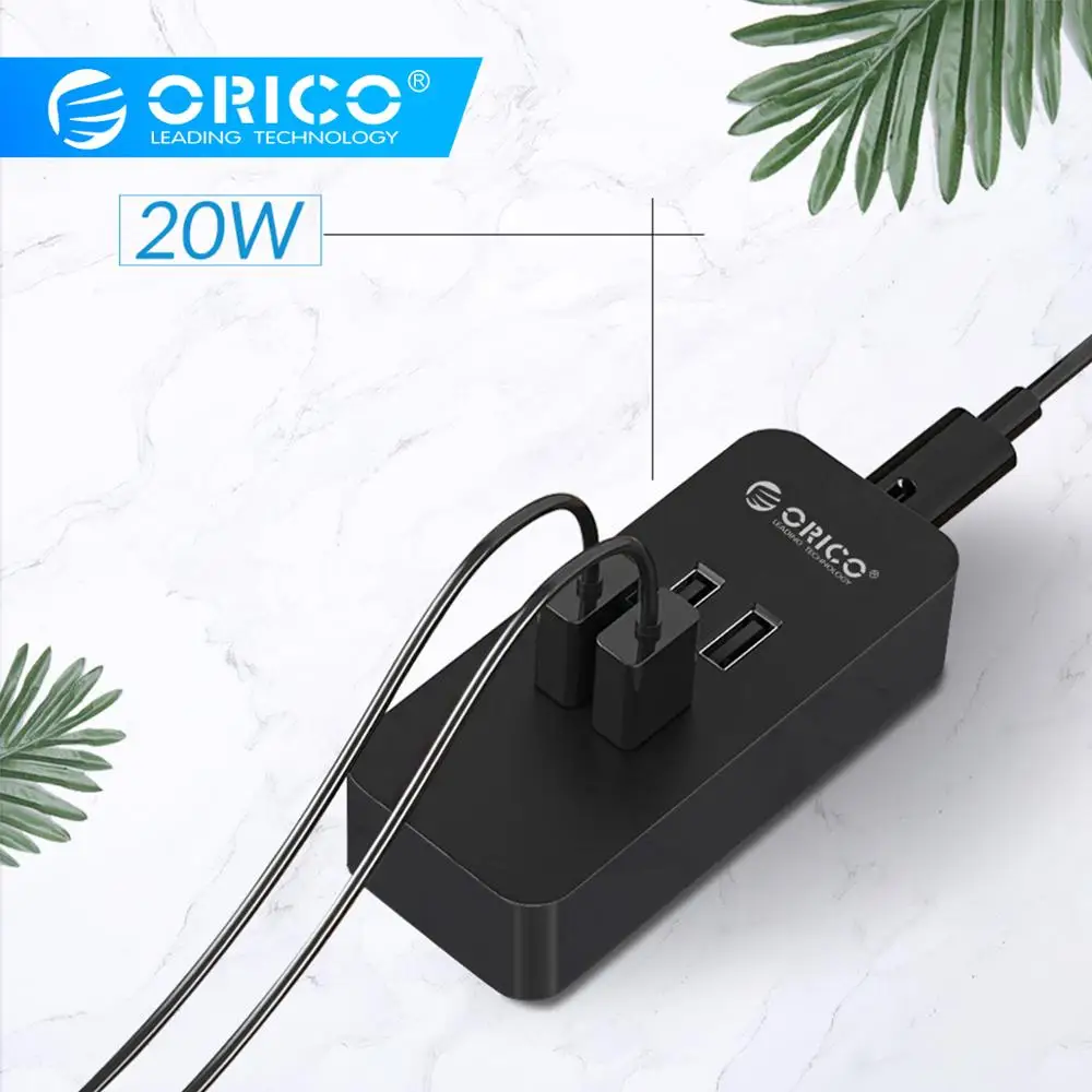 ORICO 20 Вт 4 порты и разъёмы USB зарядное устройство с супер зарядки технология 5V2. 4A выход настольное зарядное usb-устройство для мобильного телефона планшеты