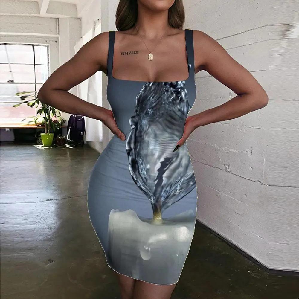 

Giyu Brand Water Droplets Dresses Women Art Vestido Sexy Harajuku Sundress Womens Clothing Summer New Korean Style High Quality