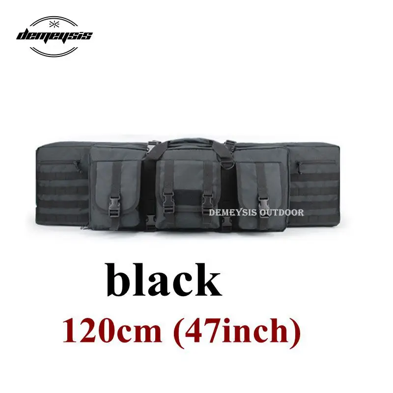 black 120cm Винтовка Чехол пистолет рюкзак большой портативный 1000D нейлон Открытый Hungitn чехол для боевой винтовки 92 см 107 см 120 см - Цвет: black 120cm