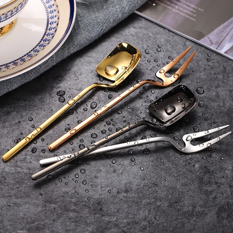 Ложка из нержавеющей стали с длинной ручкой ложка для смешивания мороженого чая