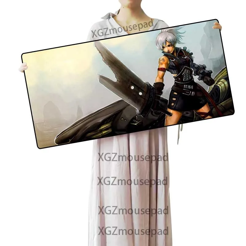 Большой игровой коврик для мыши XGZ черный скоростной с застежкой по краям аниме