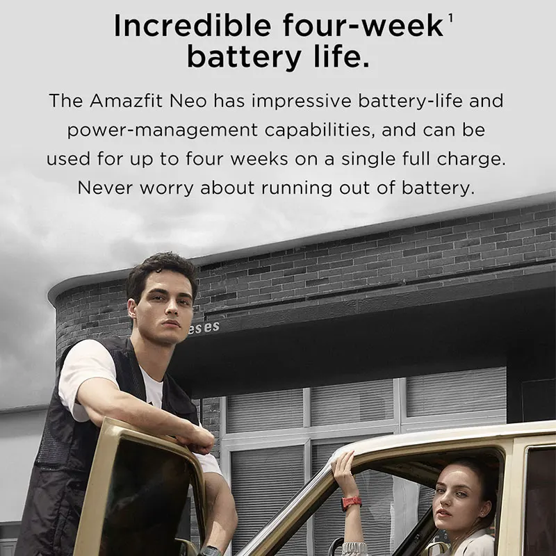 2020 New Amazfit Neo Smart Watch Bluetooth Smartwatch Heart Rate Tracking 28Days Battery Life 5ATM | Электроника