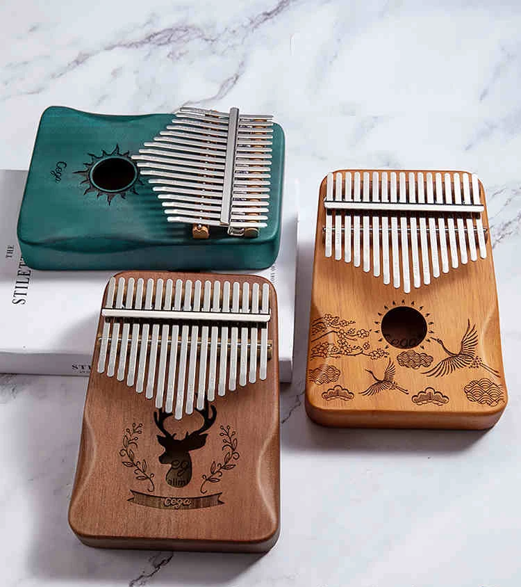 Хорошее качество звука 17 клавиш Kalimba игрушечное пианино красного дерева весь