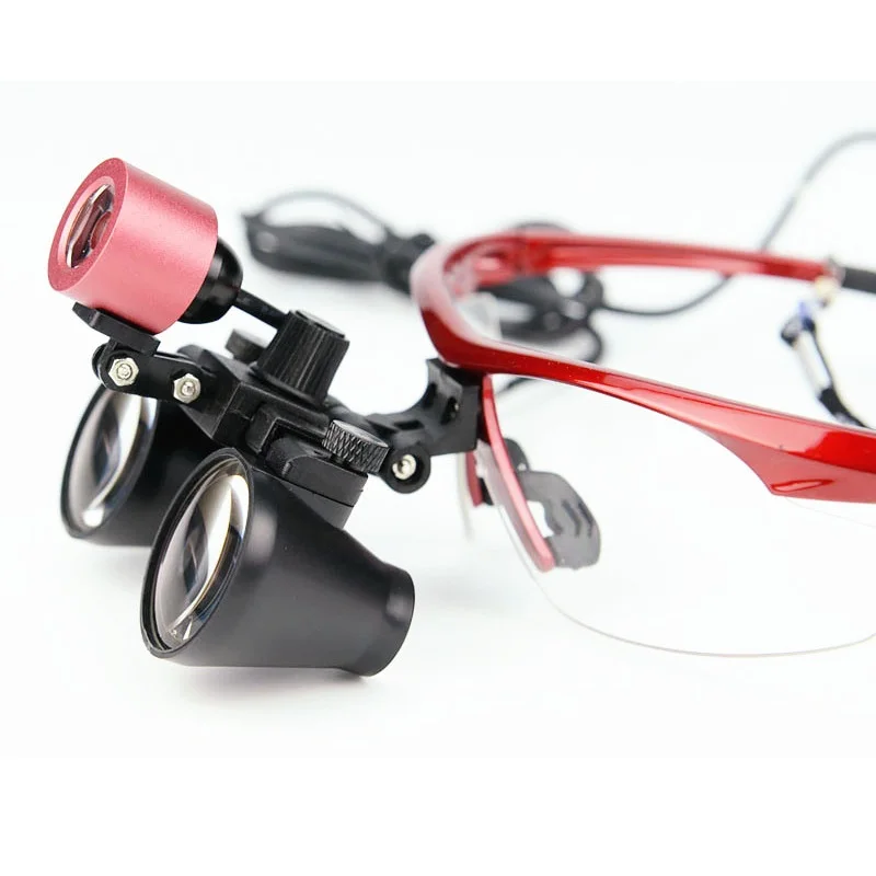 Медицинский светодиодный налобный фонарь 3 Вт + бинокулярная Лупа 2 5/раза