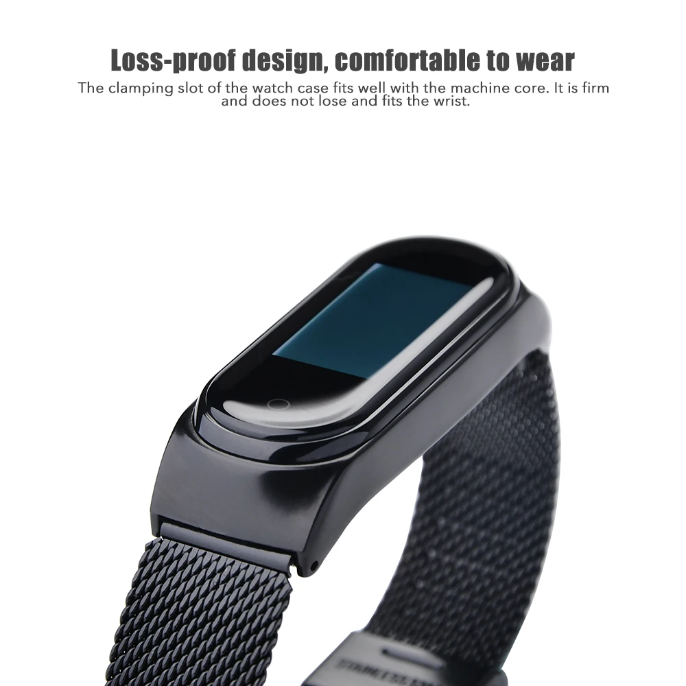 Металлический ремешок для XiaoMi Mi Band 5 Correa браслет из нержавеющей стали без винтов