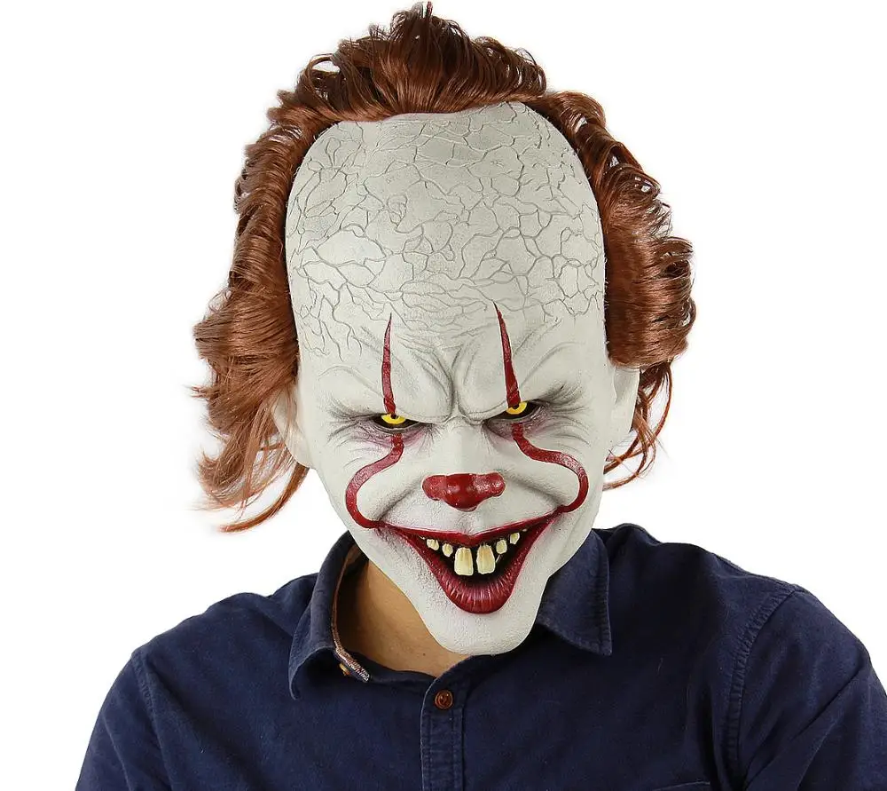 Клоун Pennywise Косплей Костюм Стивен Кинг это Джокер Хэллоуин Cos Chapter Two 2 Horror party Наряд