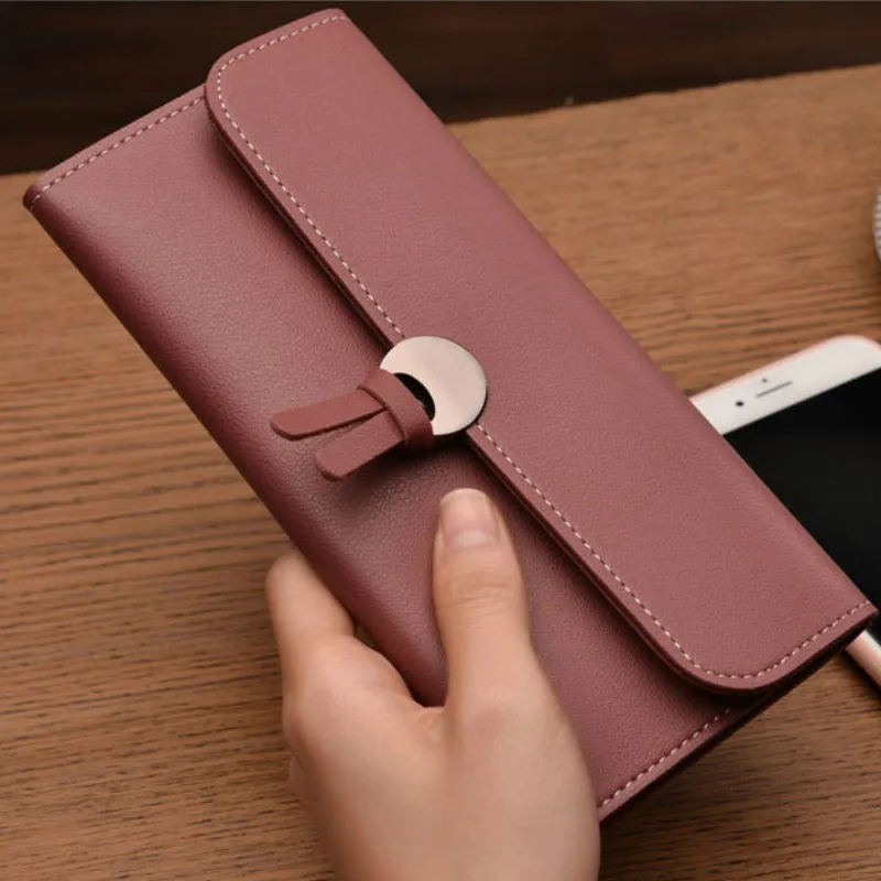 

2020 Fashion Long Women Wallets High Quality PU Leather Women's Purse and Wallet Design Lady Party Clutch Female Card Holder
