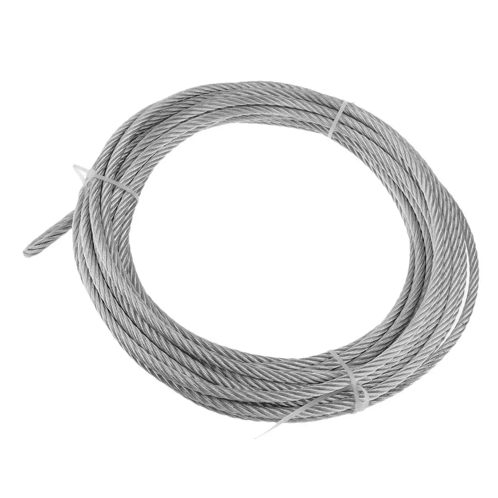 

Стальной трос для лебедок ATV UTV 12,2 м X 5,8 мм Серебристый
