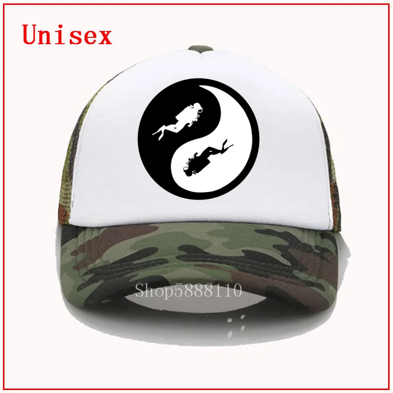 Подводное плавание и Ныряние Янг Подводные черные бейсболки с принтом Мужские