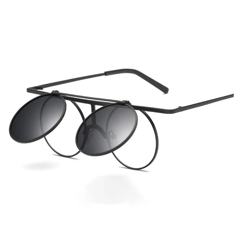 Солнцезащитные очки в стиле стимпанк для мужчин и женщин круглые брендовые