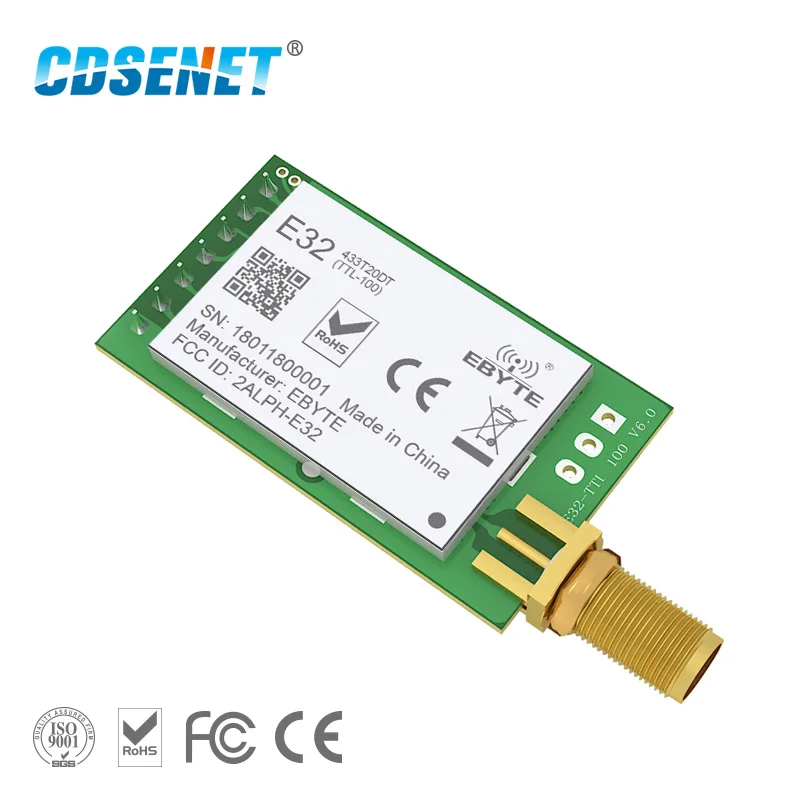 LoRa SX1278 433 МГц беспроводной радиочастотный модуль iot трансивер CDSENET E32-433T20DT UART