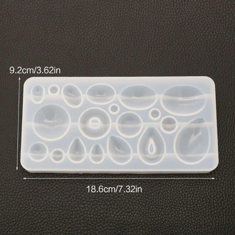 

JAVRICK DIY Crystal Epoxy Pendant Mold Mirror Handmade Resin Molds Gypsum Making Necklace Accessories Tools