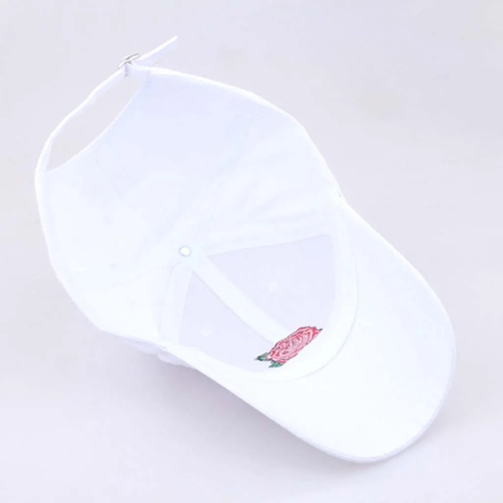 Женская и мужская одноцветная джинсовая кепка с вышитыми цветами модная