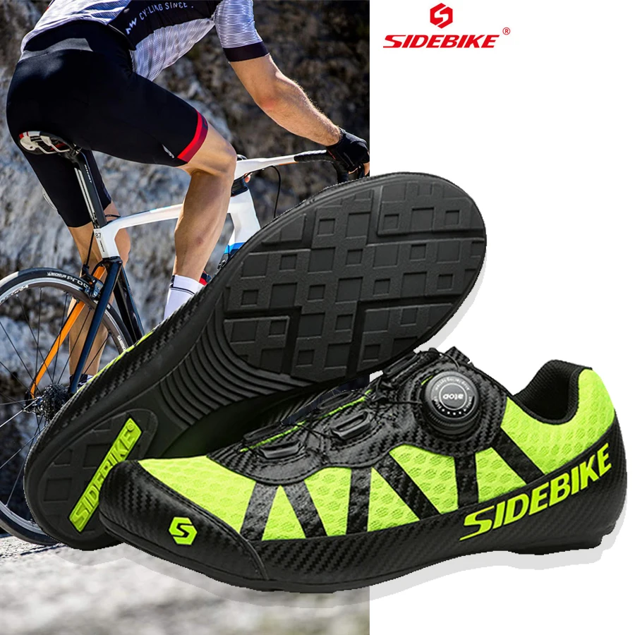 SIDEBIKE Mountain Bike Shoes spd Road Cycling Shoe Bicycle Breathable Leisure MTB Non-slip Ultralight Auto-lock Bike Shoes 36-46