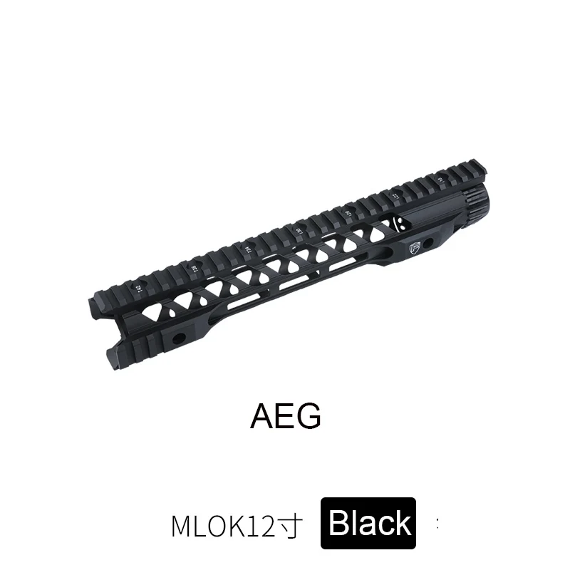 1" 14" бесплатный поплавок Keymod M-lok страйкбол гель бластер Handguard Пикатинни для охоты тактический прицел крепление - Цвет: 12 in M-Lok Bk AEG