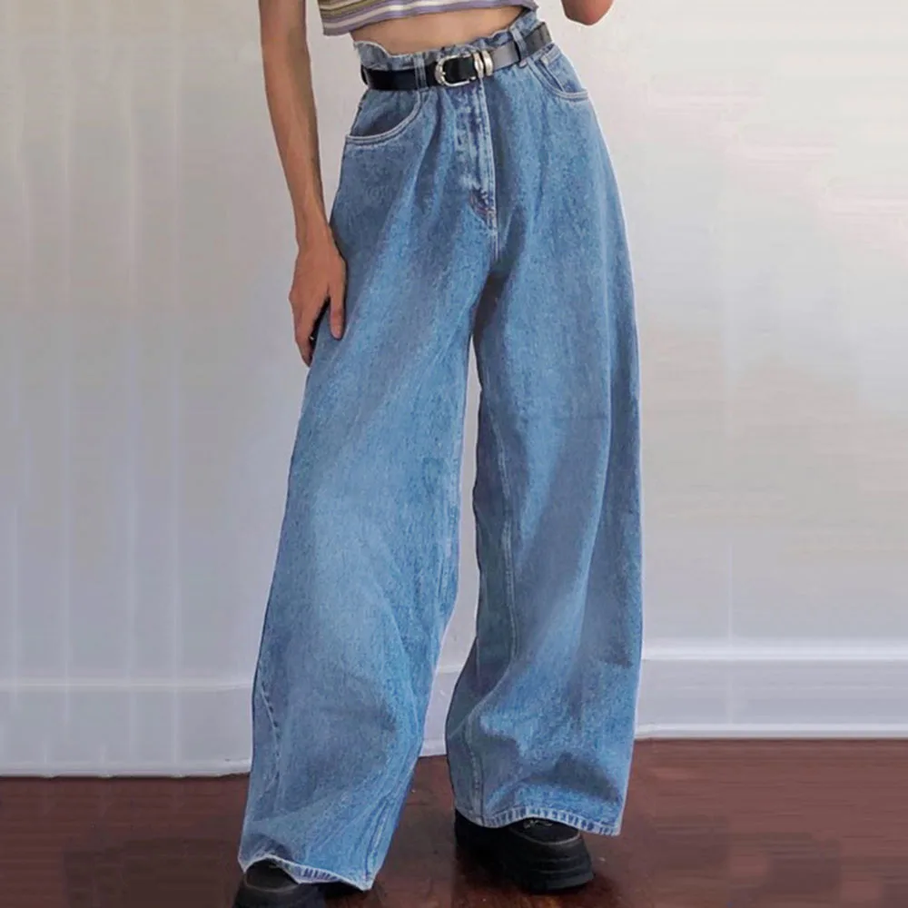 

Новинка 2021, осенние классические модные женские джинсы, простой трендовый стиль, однотонные белые облегающие джинсовые брюки-клеш с широки...
