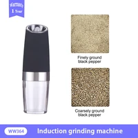 automatic salt and pepper grinder with led light set gravity adjustable ceramic electric pepper shaker spice mill kitchen tools