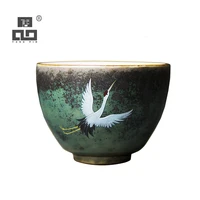 tangpin ceramic teacups handmade crane kung fu cup drinkware 100ml