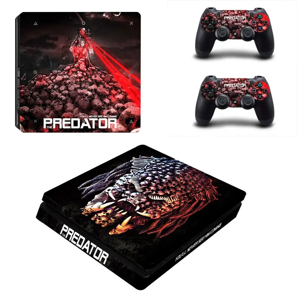 Наклейки Predator для PlayStation 4 Slim - наклейка кожи для консоли PlayStation и контроллера.