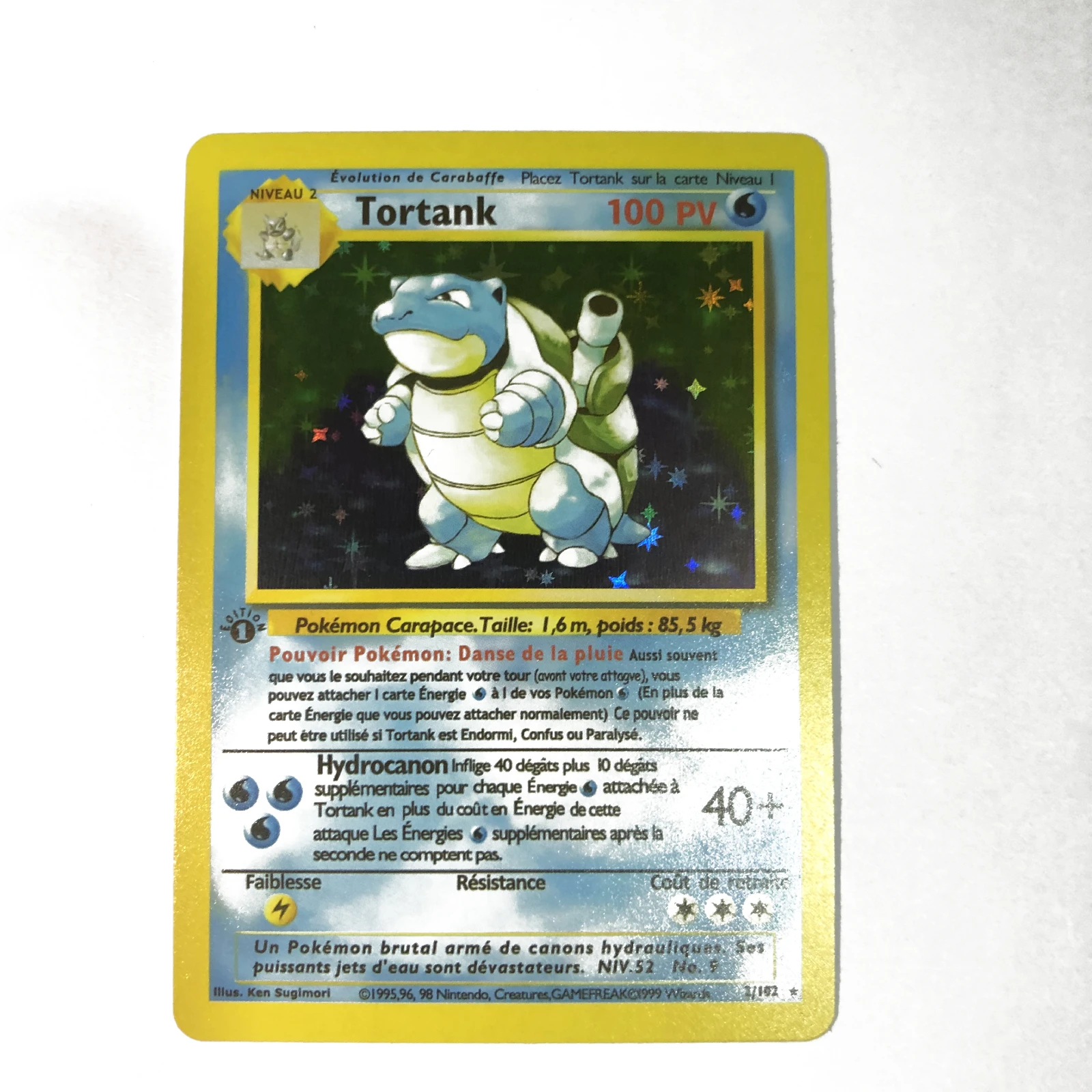 Покемон французская карта первое издание 1996 лет сделай сам флэш-карты Charizard blastise