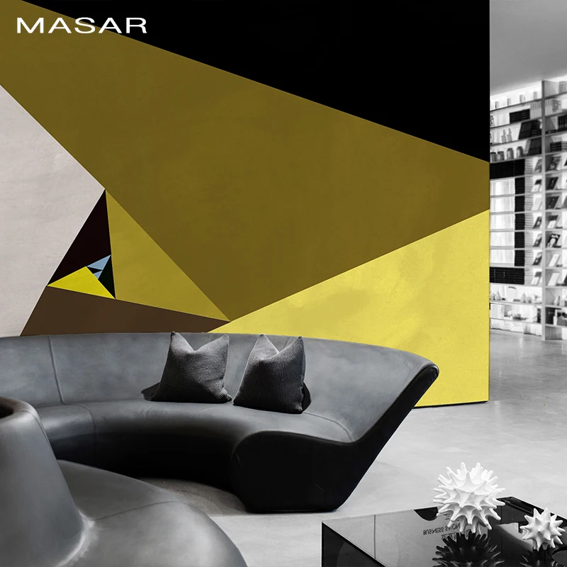 Креативные геометрические большие треугольные вращающиеся настенные цветные